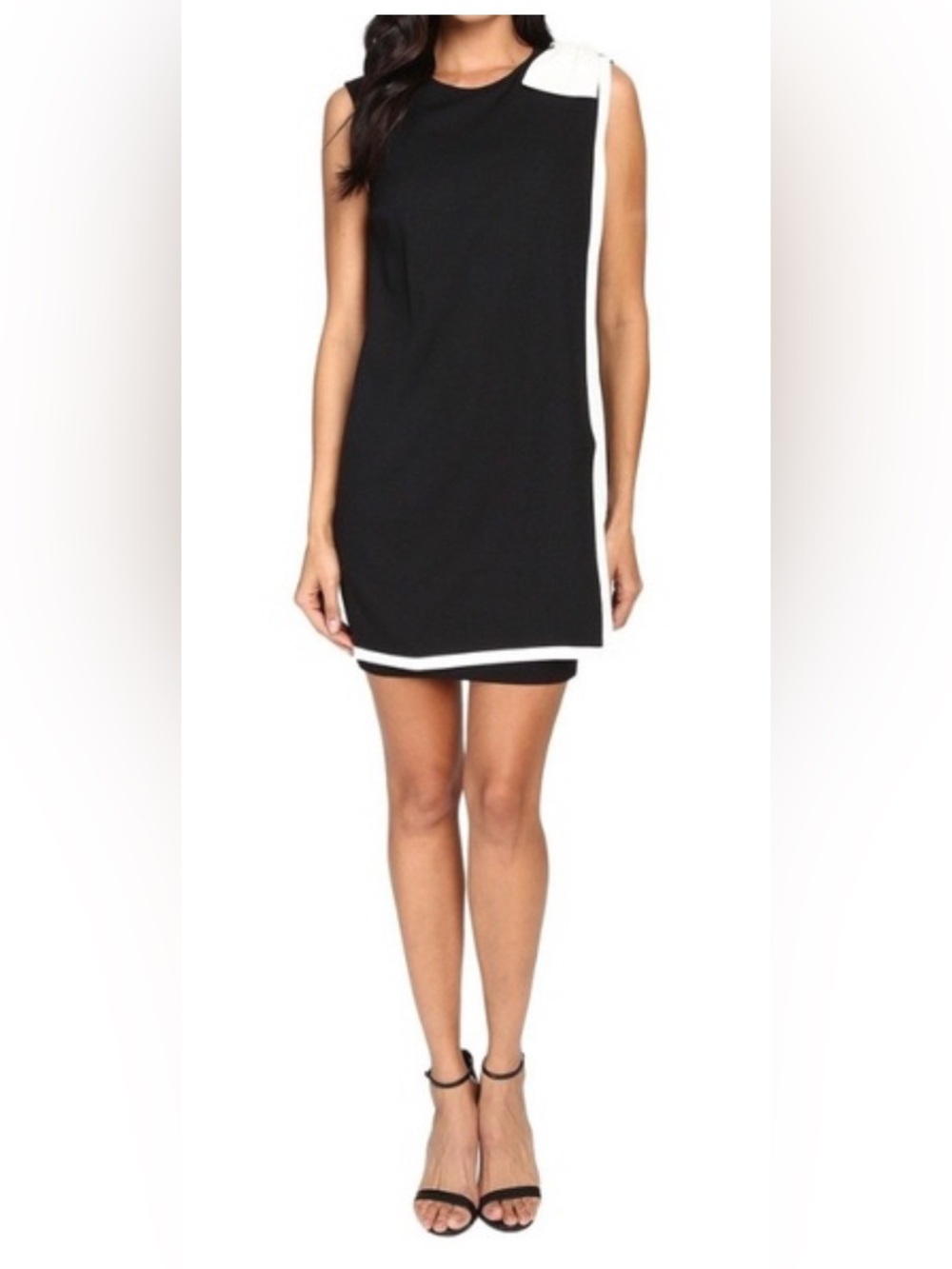 Ted Baker Black Mini Dress with White Contrast Trim